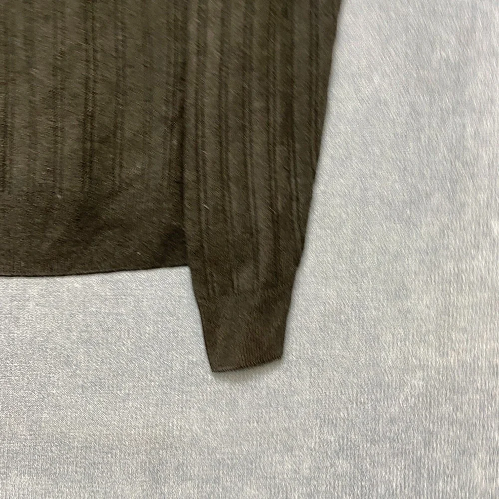 Dockers Polo Sweater Mens M Black Cable Knit Collared Button Front Outerwear